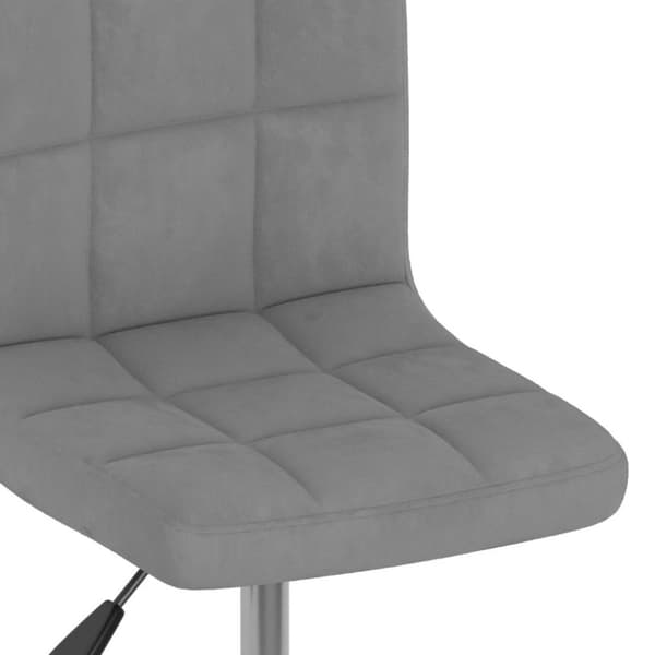 vidaXL Snurrbar matstol ljusgrå sammet