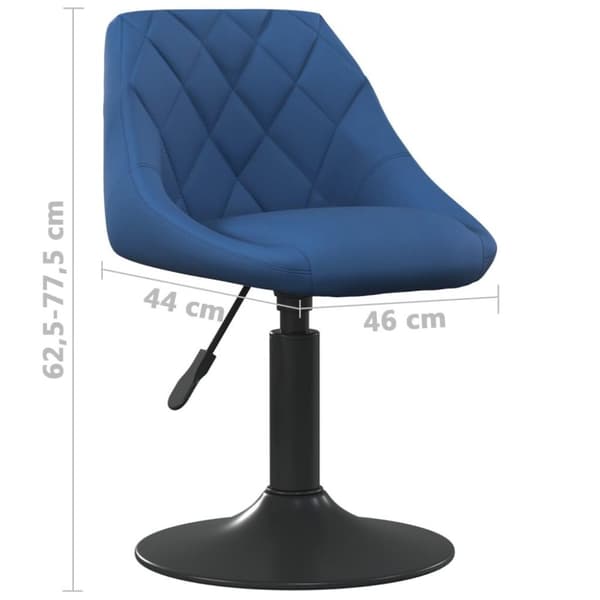 vidaXL Matstol blå sammet