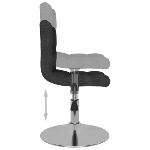 vidaXL drejelige spisebordsstole 6 stk. sort stof
