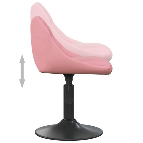 vidaXL Matstol rosa sammet