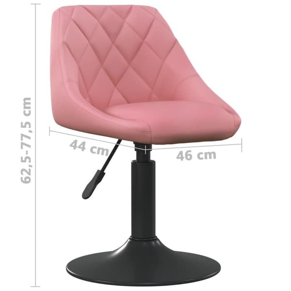 vidaXL Matstol rosa sammet