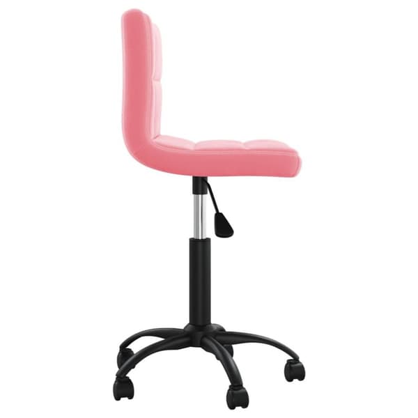 vidaXL Snurrbar matstol rosa sammet