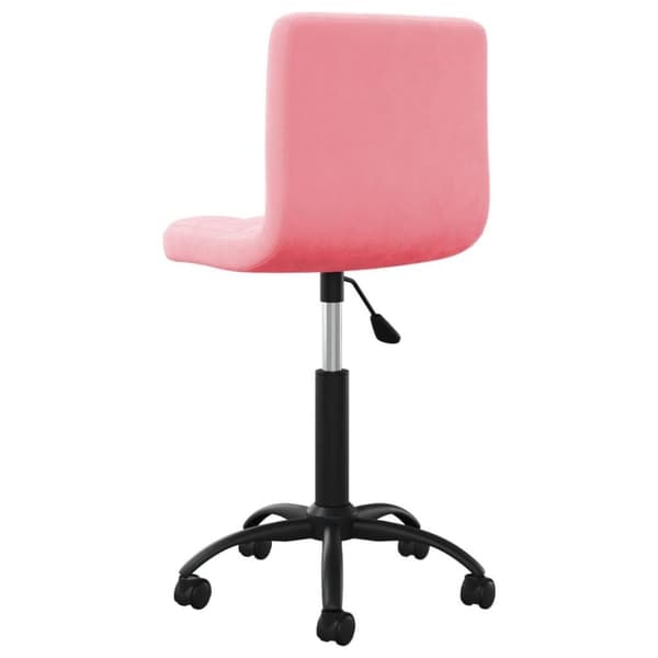 vidaXL Snurrbar matstol rosa sammet