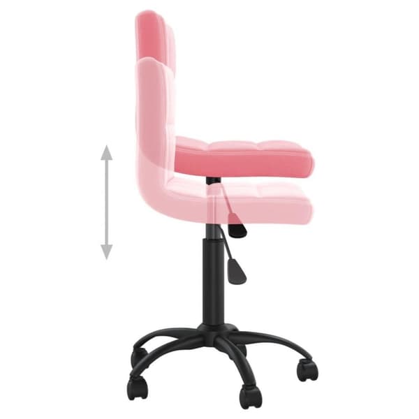 vidaXL Snurrbar matstol rosa sammet