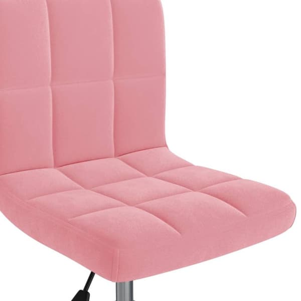 vidaXL Snurrbar matstol rosa sammet