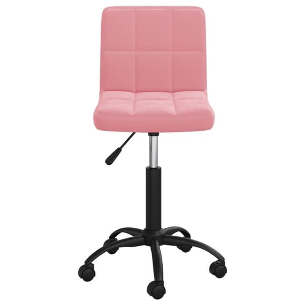 vidaXL Snurrbar matstol rosa sammet