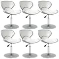 Miniatyrbillede 1 af 9: vidaXL spisebordsstole 6 stk. kunstlæder hvid