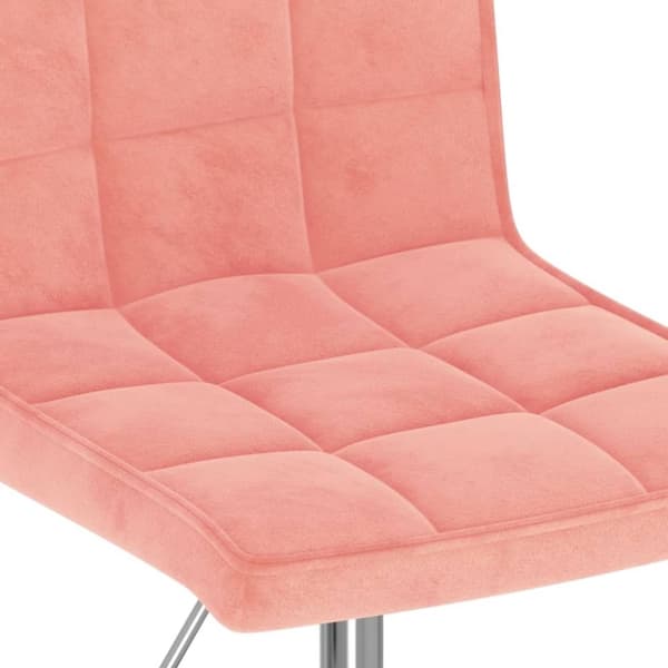 vidaXL drejelige spisebordsstole 2 stk. fløjl pink