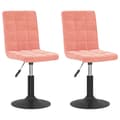 Miniatyrbillede 2 af 11: vidaXL drejelige spisebordsstole 2 stk. fløjl pink