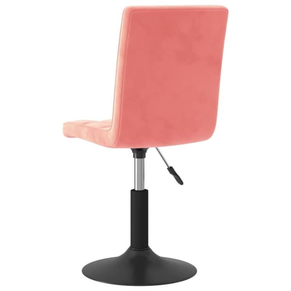 vidaXL Snurrbara matstolar 4 st rosa sammet