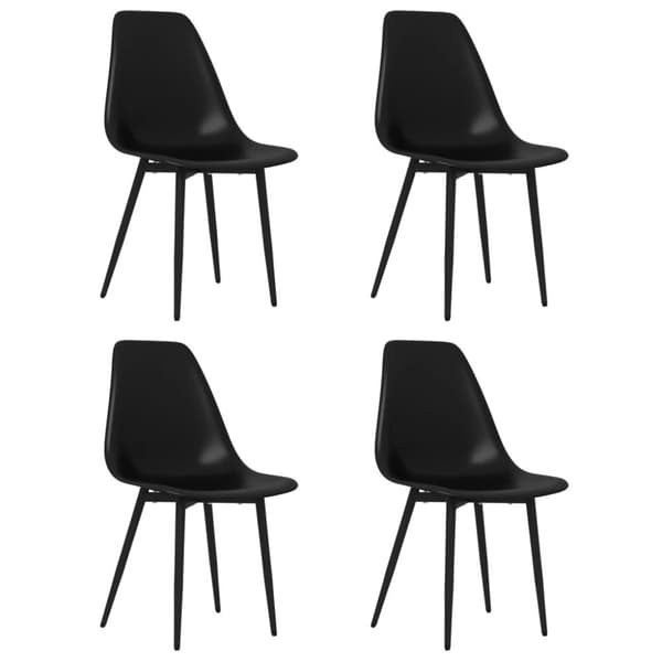 vidaXL Spisestoler 4 stk svart PP