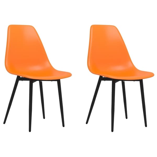 vidaXL Spisestoler 2 stk oransje PP