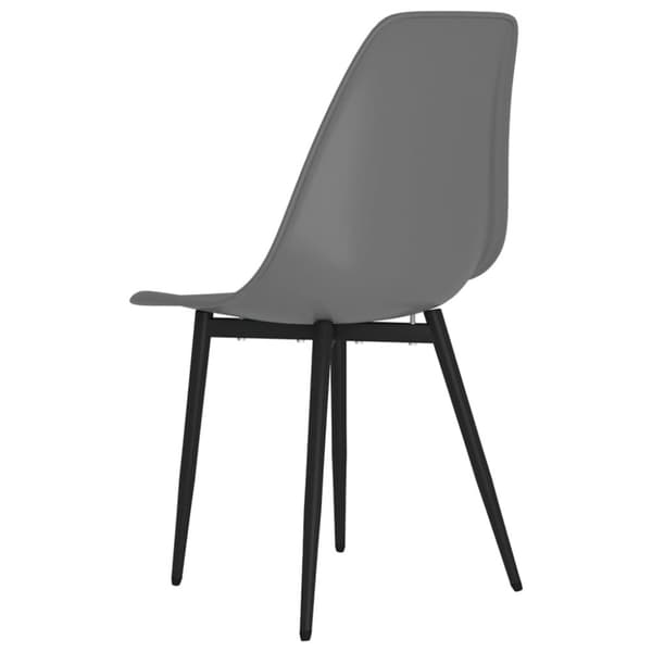 vidaXL Ruokatuolit 4 kpl harmaa PP