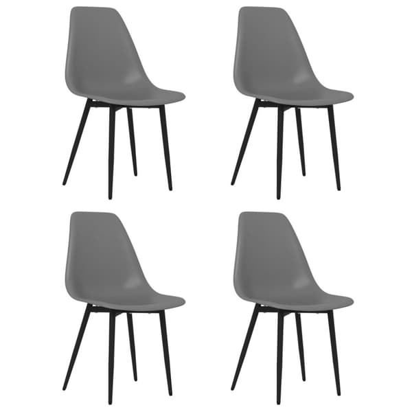 vidaXL Ruokatuolit 4 kpl harmaa PP