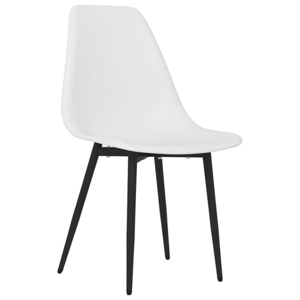 vidaXL drejelige spisebordsstole 4 stk. PP hvid