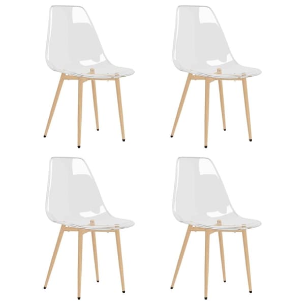 vidaXL Matstolar 4 st genomskinlig PET