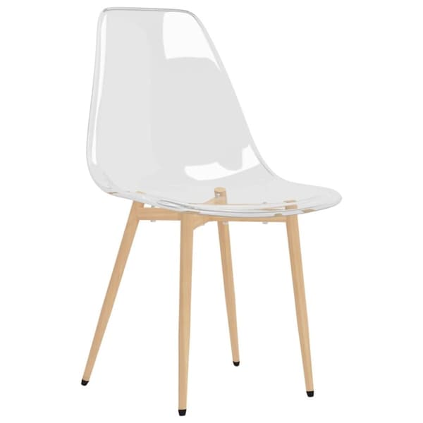 vidaXL spisebordsstole 6 stk. PET transparent