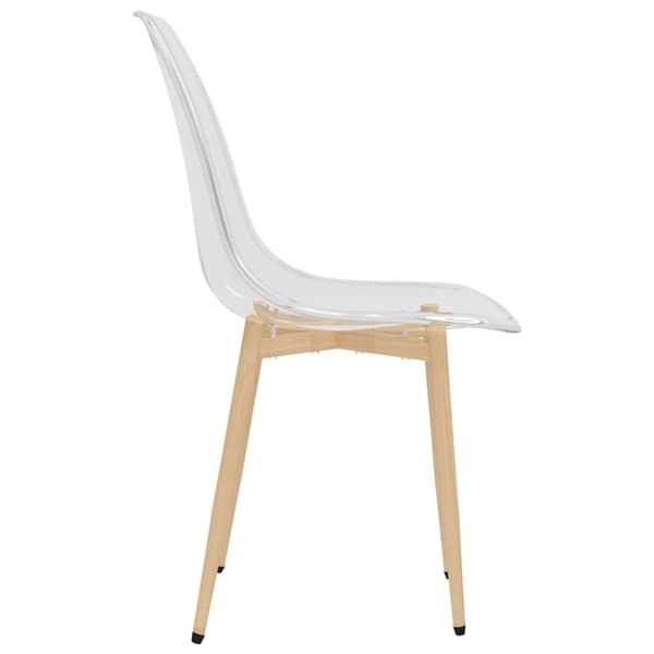 vidaXL spisebordsstole 6 stk. PET transparent