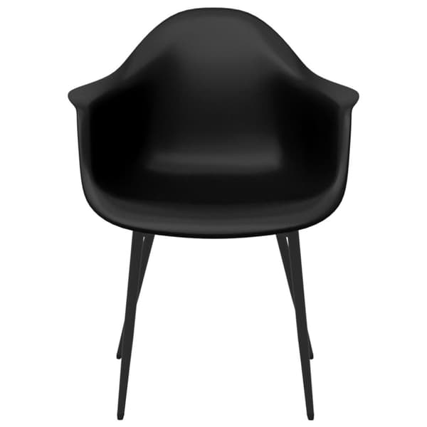 vidaXL Ruokatuolit 6 kpl musta PP