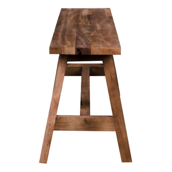 Billy bænk 90 cm bred i teak natur. Leveres færdig samlet.