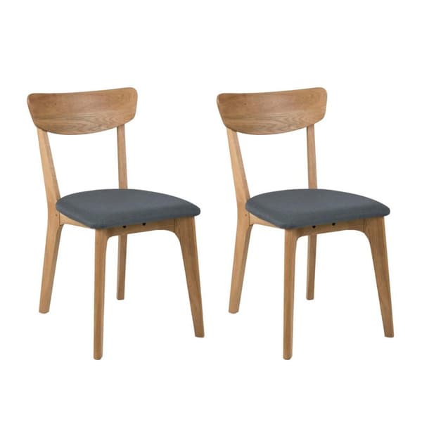 2 x Ted spisestuestol i stof mørkegrå.