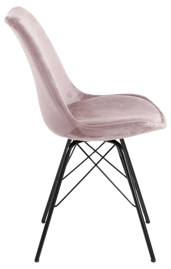 2 x Erin spisestuestol dusty rose, sort.