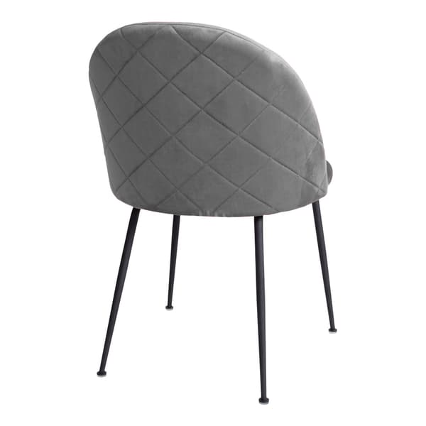 2 x Geles matstol grå velour, svarta ben.