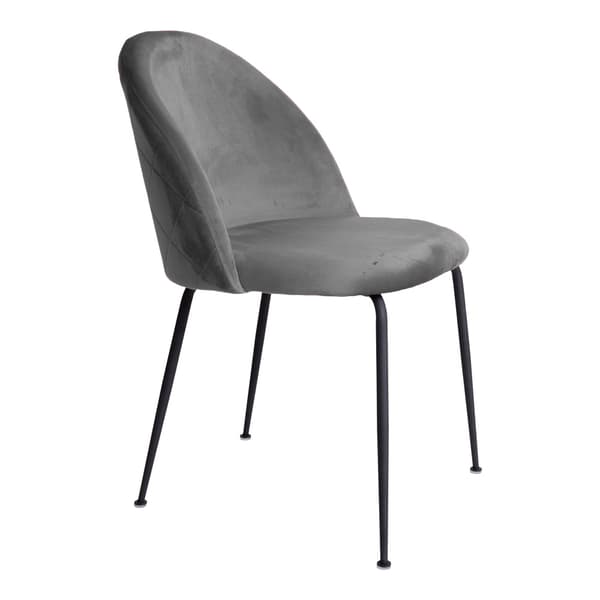 2 x Geles matstol grå velour, svarta ben.