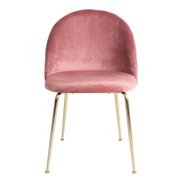 2 x Geles spisestuestol rosa velour, ben i messing look.