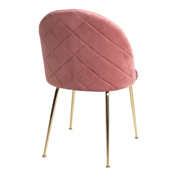 2 x Geles spisestuestol rosa velour, ben i messing look.