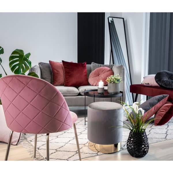 2 x Geles spisestuestol rosa velour, ben i messing look.