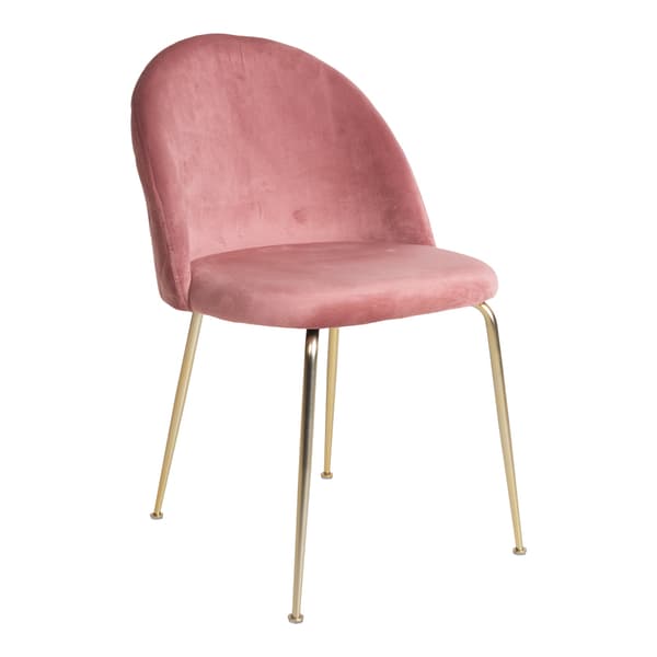 2 x  Geles spisestuestol rosa velour, ben i messing look.