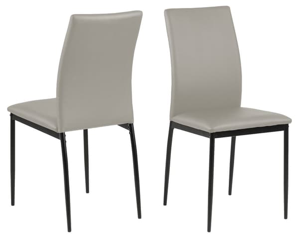4 x  Des spisestuestol taupe.