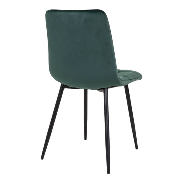 2 x Middelfart matstol velour, mörkgrön.