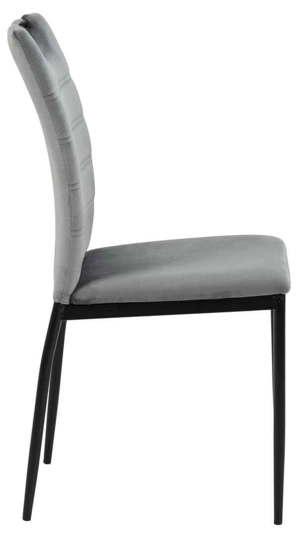 4 x Dia spisestuestol velour grå.