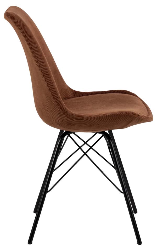 2 x  Eris spisestuestol fløjl orange.