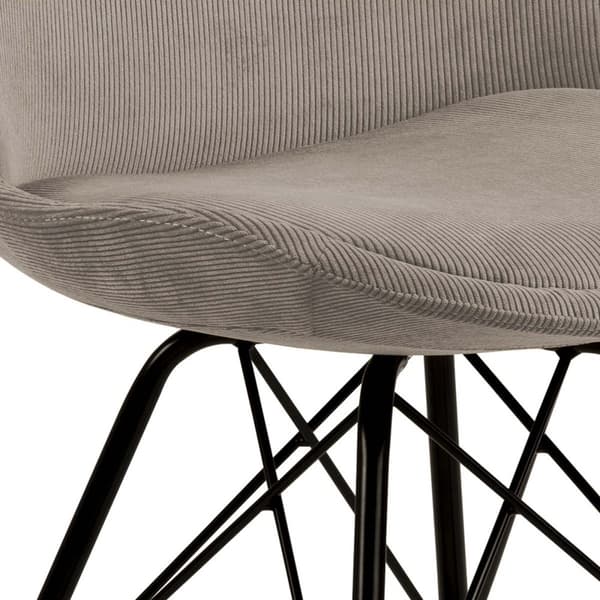 2 x  Eris spisestuestol fløjl beige.