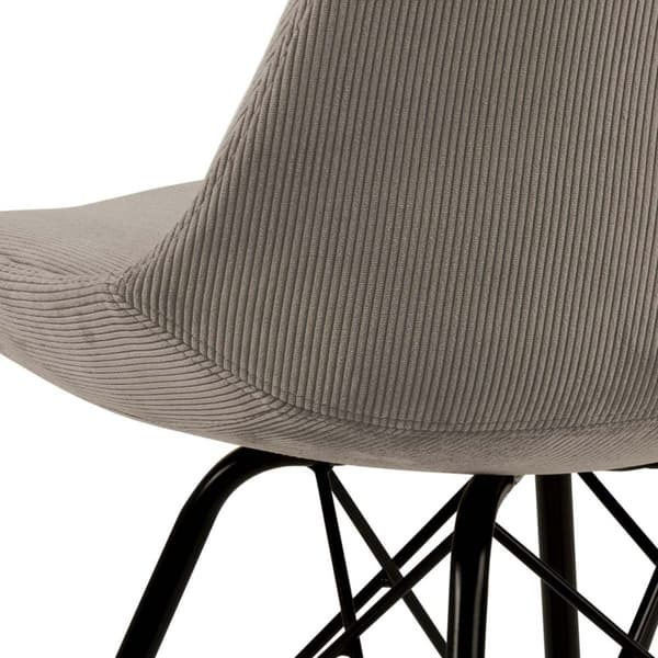 2 x  Eris spisestuestol fløjl beige.