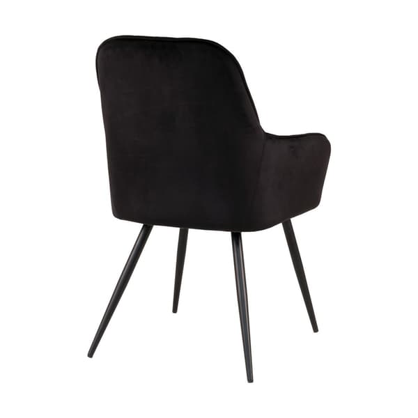 2 x Harbo spisestuestol sort velour, sort.