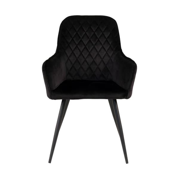 2 x Harbo spisestuestol sort velour, sort.