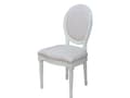 Miniatyrbilde 3 av 6: 2 x Rokokko/Amaretta spisestol i antikk hvit med beige stripet stoff.