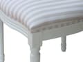 Miniatyrbilde 5 av 6: 2 x Rokokko/Amaretta spisestol i antikk hvit med beige stripet stoff.