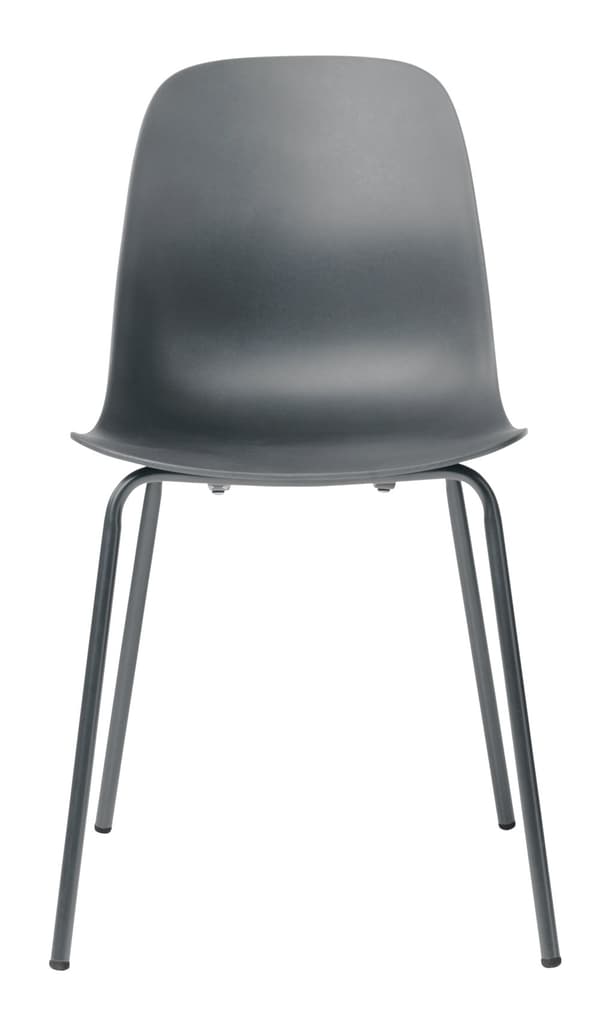4 x Whims spisestuestol i grå og metall stell.