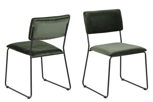 2 x Corcica spisestuestoler  skogsgrønn.