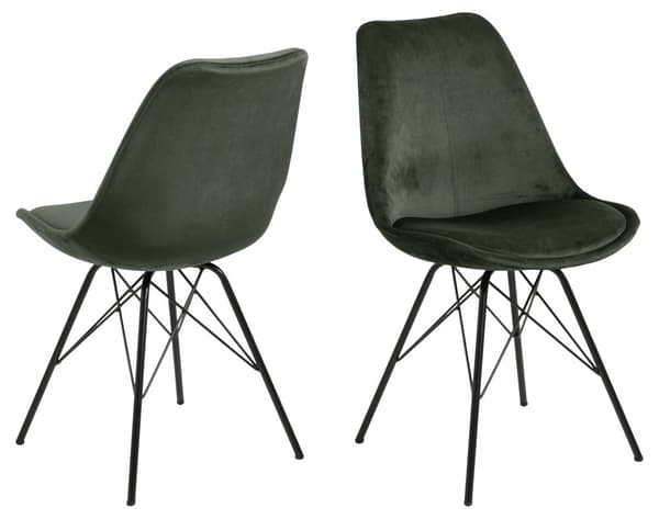 2 x Erin spisestuestoler skogsgrønn, svart.