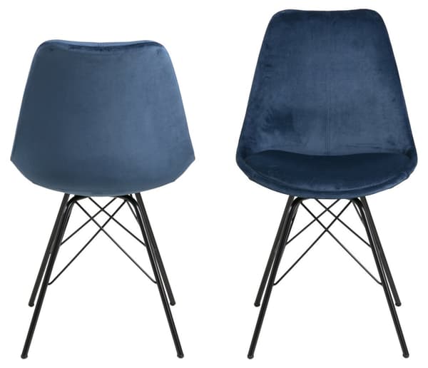 2 x Erin spisestuestoler blå.