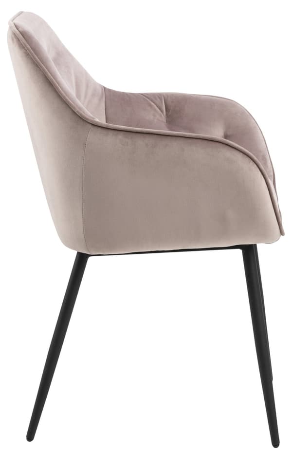 2 x Bruks spisestuestoler med armlener rosa.