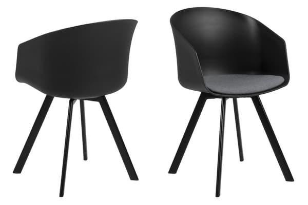 2 x Momo spisestuestoler grå.