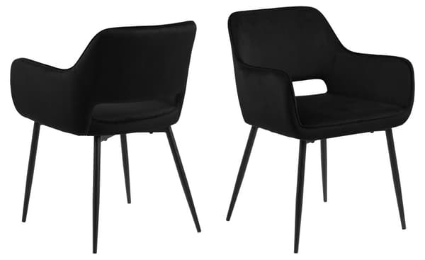 2 x Ranja spisestuestoler med armlene svart.