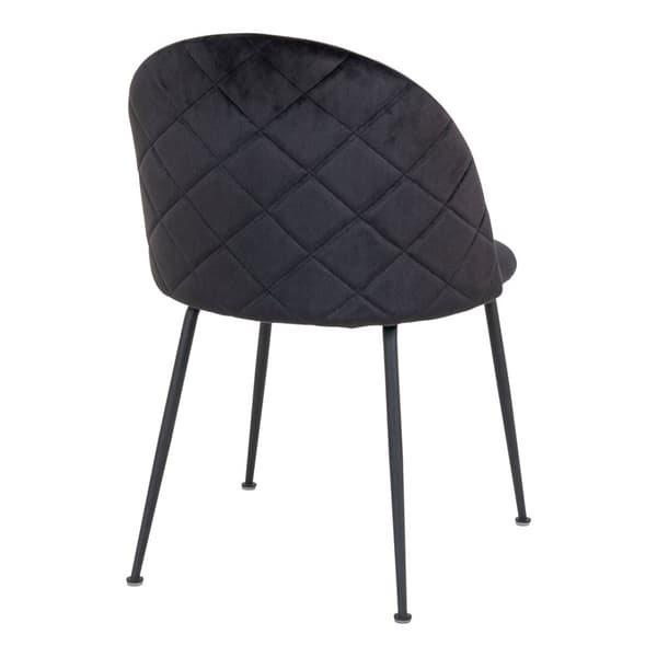 2 x Geneve spisestuestoler svart velour, svart.